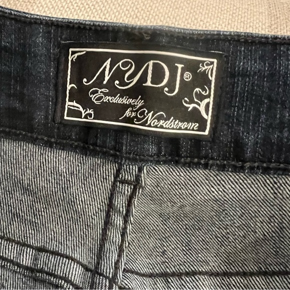 NWT NYDJ Sz 12 Lift Tuck Studded Embroidered High Rise Boot cut Dark Wash - Picture 10 of 15